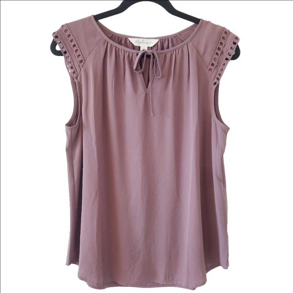MAGNOLIA GRACE SLEEVELESS BLOUSE IN PLUM - NWOT - SIZE M